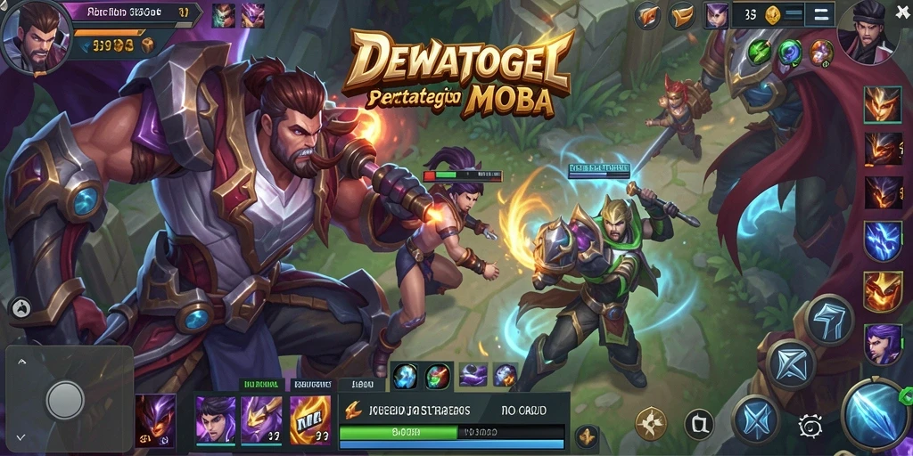 Tampilan seru gameplay <strong>DEWATOGEL</strong> dalam pertarungan tim di arena.