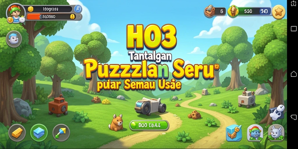 Tampilan seru gameplay puzzle di HO3 yang menantang.