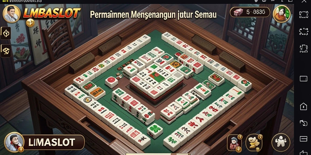 Gameplay menarik dari LMBASLOT dengan grafis Mahjong yang indah.