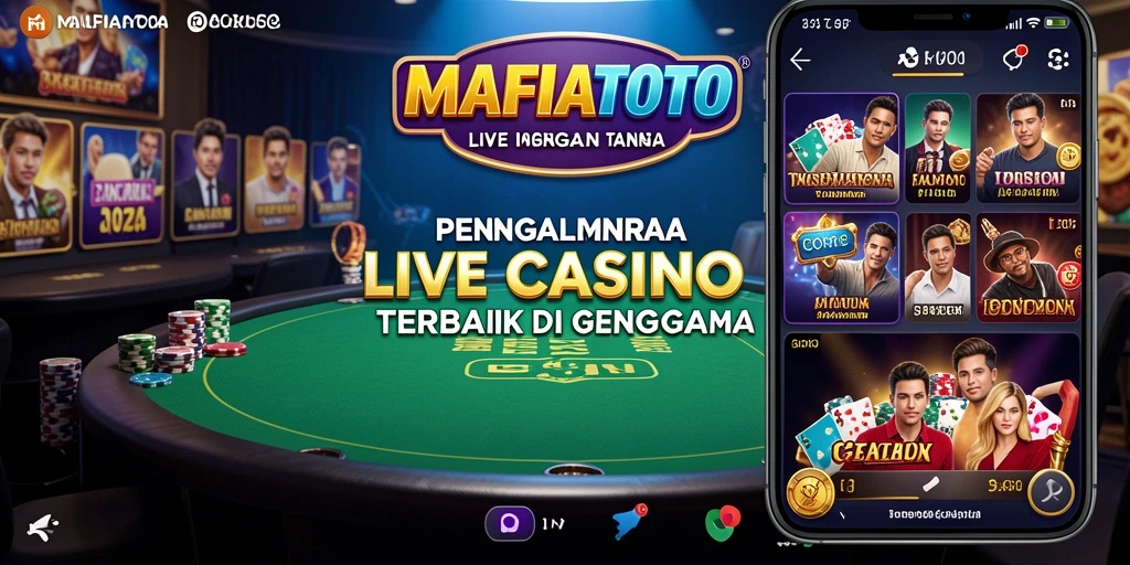 Screenshot MAFIATOTO menampilkan dealer langsung yang berinteraksi dengan pemain.