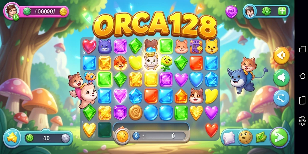 Tangkapan layar ORCA128 menunjukkan permainan puzzle yang seru dan menantang.
