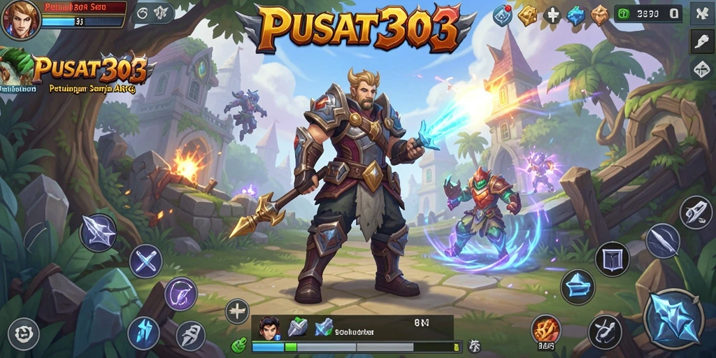 Tangkapan layar PUSAT303 yang menampilkan aksi pertarungan epik dalam gameplay ARPG.