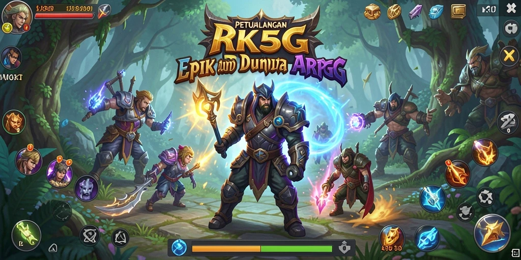 Tampilan menarik gameplay ARPG di RK55 yang mendebarkan.