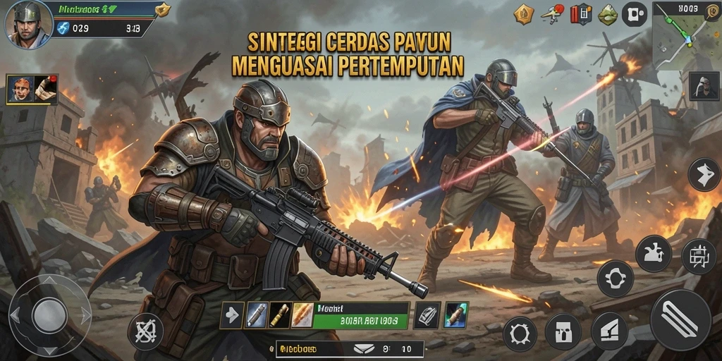 Tampilan gameplay SINTE4D yang penuh aksi dan strategi.