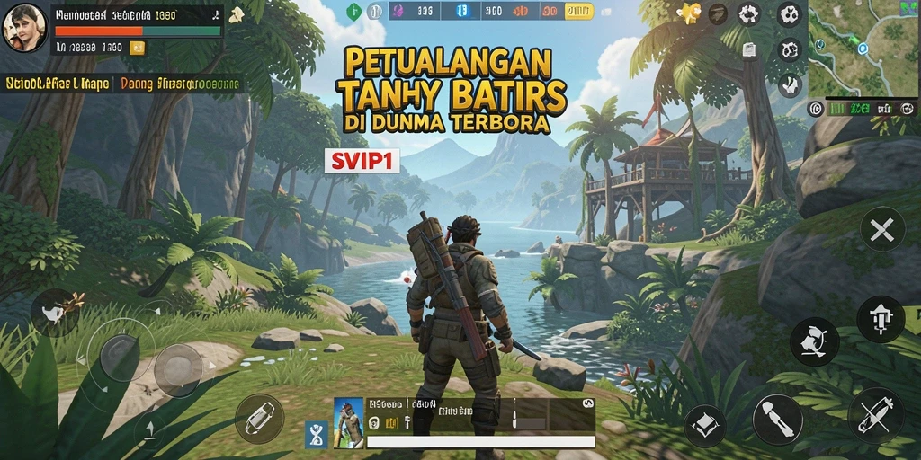 Screenshot gameplay SVIP1 menunjukkan keindahan dunia terbuka.