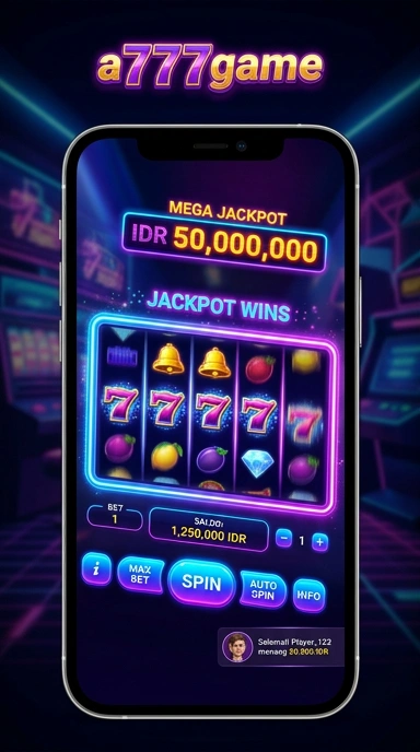 Tampilan antarmuka a777game yang ramah pengguna.
